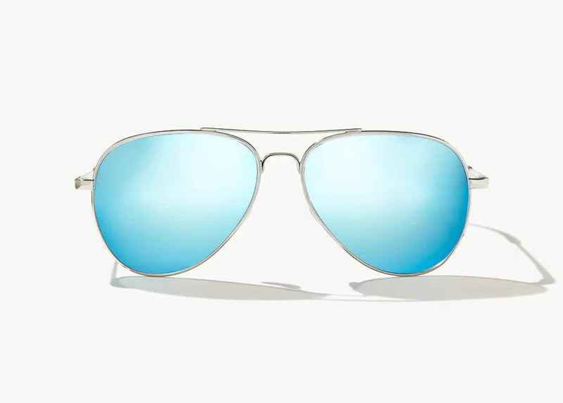 Load image into Gallery viewer, Silver Gloss w/Blue Mirror Glass Lens Bajio Soldado Polarized Sunglasses in Silver Gloss BAJIO
