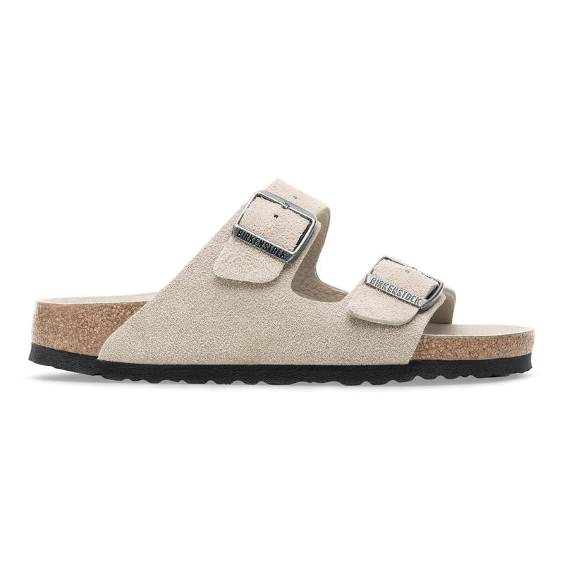 Load image into Gallery viewer, 37 / Oyster Tonal Birkenstock Women's Arizona Soft Footbed Suede Leather Oyster Tonal Birkenstock Women's Arizona Soft Footbed Suede Leather Oyster Tonal Birkenstock