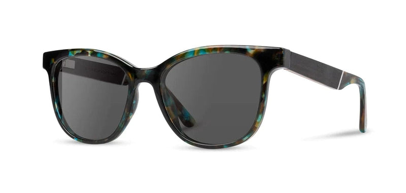 Load image into Gallery viewer, Basic Polarized Grey CAMP Eyewear Cove Sunglasses Blue Opal | Ebony - Women&#39;s CAMP Eyewear
