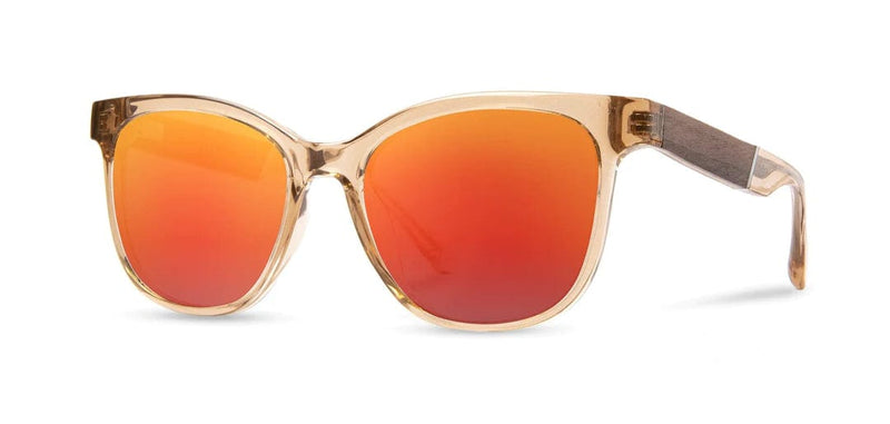 Load image into Gallery viewer, HD Plus Polarized Solar Flash CAMP Eyewear Cove Sunglasses Desert | Walnut - Women&#39;s CAMP Eyewear
