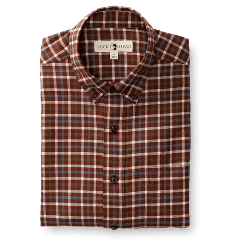 Sable / MED Duck Head Cotton Flannel Sport Shirt - Men's Duck Head