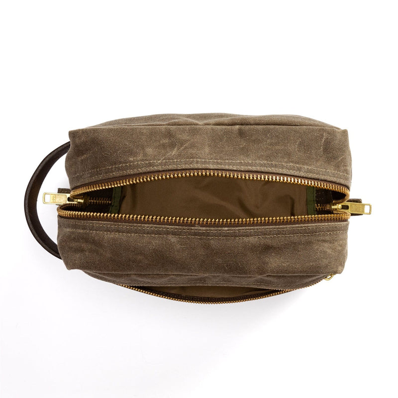 Load image into Gallery viewer, NOSZ / Field Brown Duck Head Waxed Canvas Dopp Kit in Field Brown Duck Head Waxed Canvas Dopp Kit in Field Brown Duck Head