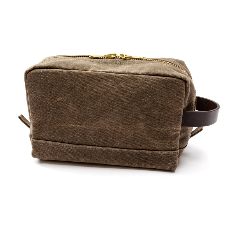Load image into Gallery viewer, NOSZ / Field Brown Duck Head Waxed Canvas Dopp Kit in Field Brown Duck Head Waxed Canvas Dopp Kit in Field Brown Duck Head
