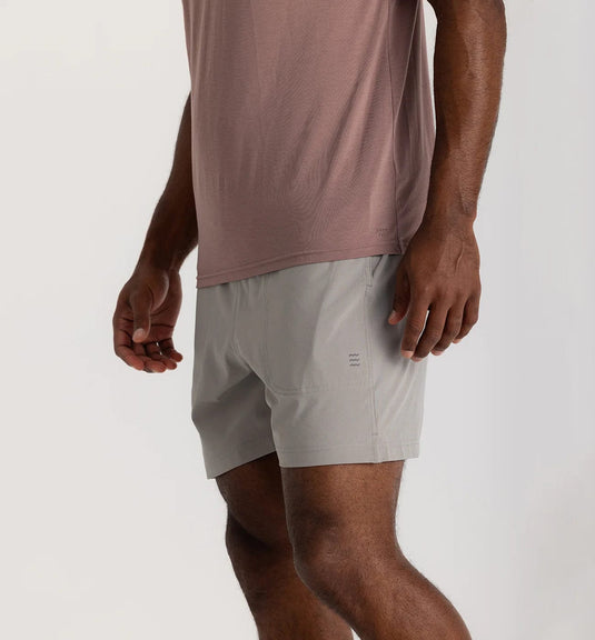 Cement / SM Free Fly 5.5" Bamboo-Lined Active Breeze Short - Men's Free Fly