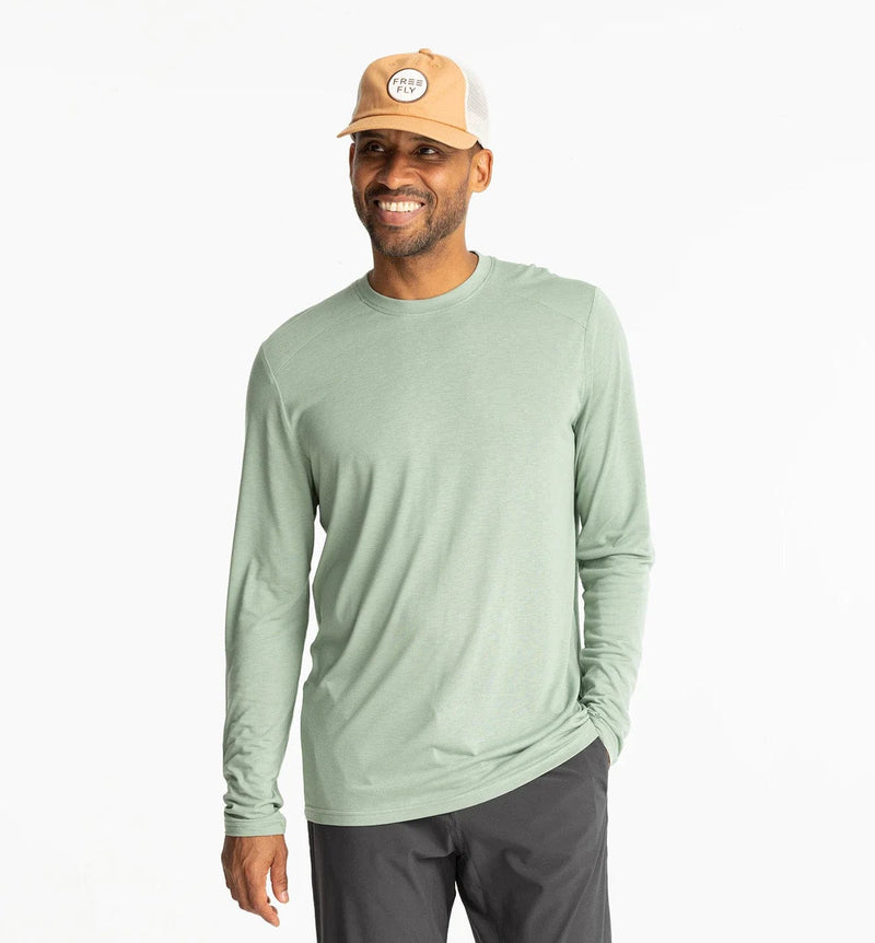 Load image into Gallery viewer, Palm Green / SM Free Fly Bamboo Lightweight Long Sleeve Shirt - Men's Free Fly