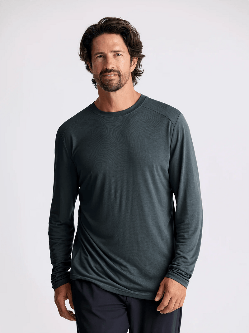 Load image into Gallery viewer, Midnight / SM Free Fly Bamboo Lightweight Long Sleeve Shirt - Men's Free Fly