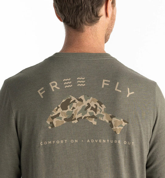 Free Fly Redfish Camo Longsleeve Tee - Men's Free Fly