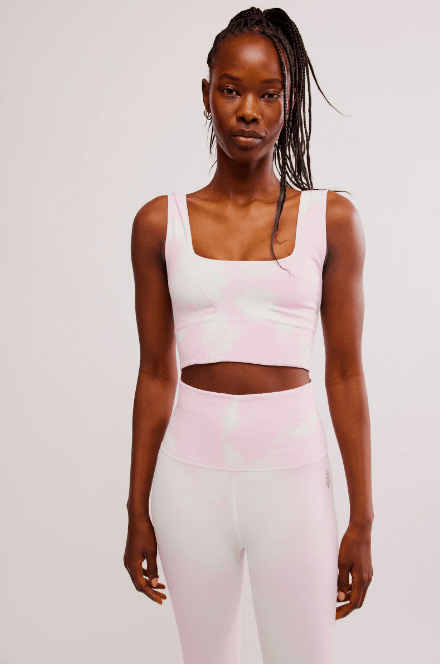 Load image into Gallery viewer, Powder Pink Combo / MED/LRG Free People Good Karma Bra Tie Dye - Women's Free People