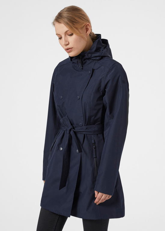Load image into Gallery viewer, Navy / SM Helly Hansen Welsey II Trench Coat - Women's Helly Hansen