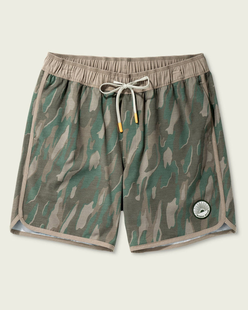 Load image into Gallery viewer, S / Thyme Lowland Camo Marsh Wear Men's SurfStride Shorts in Thyme Lowland Camo Marsh Wear Men's SurfStride Shorts in Thyme Lowland Camo Marsh Wear