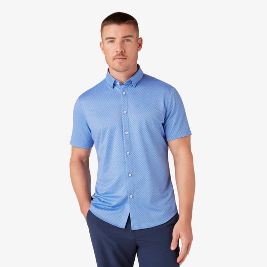 Provence Dual Dot / MED Mizzen + Main Halyard Shortsleeve Dress Shirt - Men's Mizzen + Main