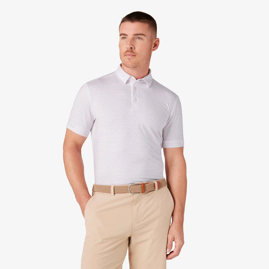 True Pink Triple Dot / MED Mizzen + Main Versa Shortsleeve Polo - Men's Mizzen + Main