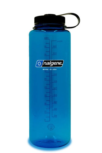Blue Nalgene 48oz Wide Mouth Sustain Silo Bottle Liberty Mountain Sports