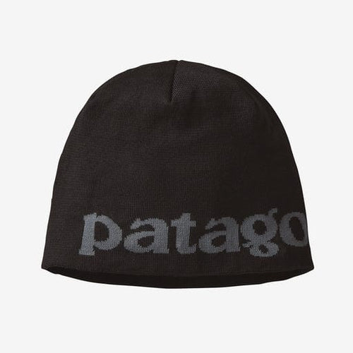 Logo Belwe: Black Patagonia Beanie Hat Patagonia Inc
