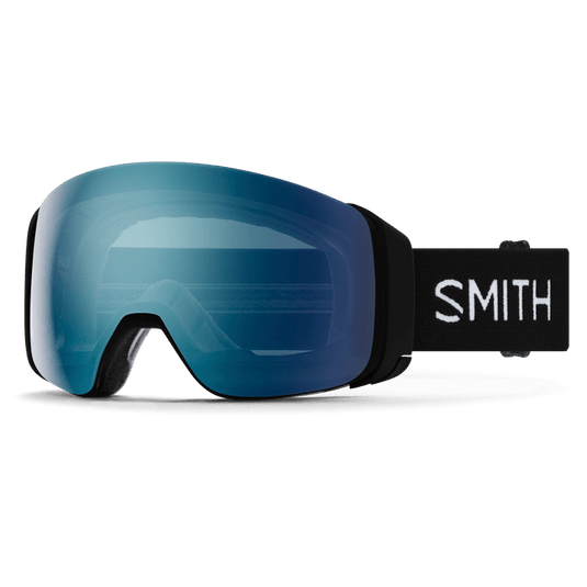 Black + ChromaPop™ Everyday Blue Mirror / Medium fit Smith Optics 4D Mag Goggles Smith Sport Optics