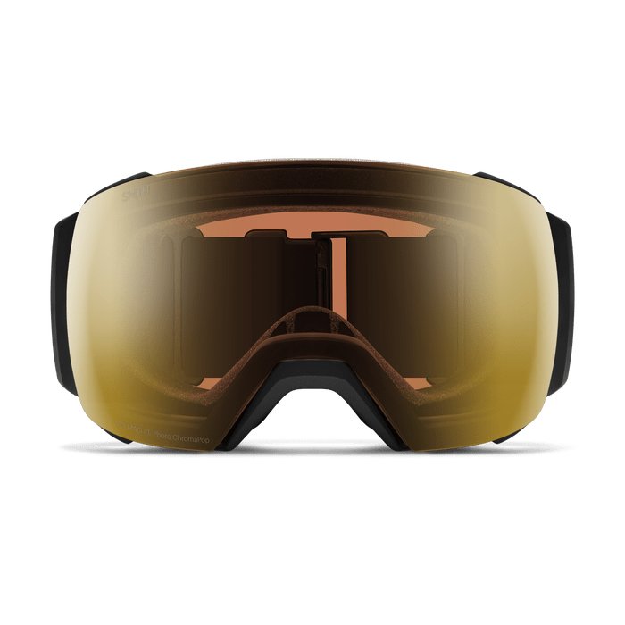 Load image into Gallery viewer, Black + ChromaPop™ Pro Photochromic Gold Mirror Lens / Large fit Smith Optics I/O Mag XL Goggles Smith Sport Optics