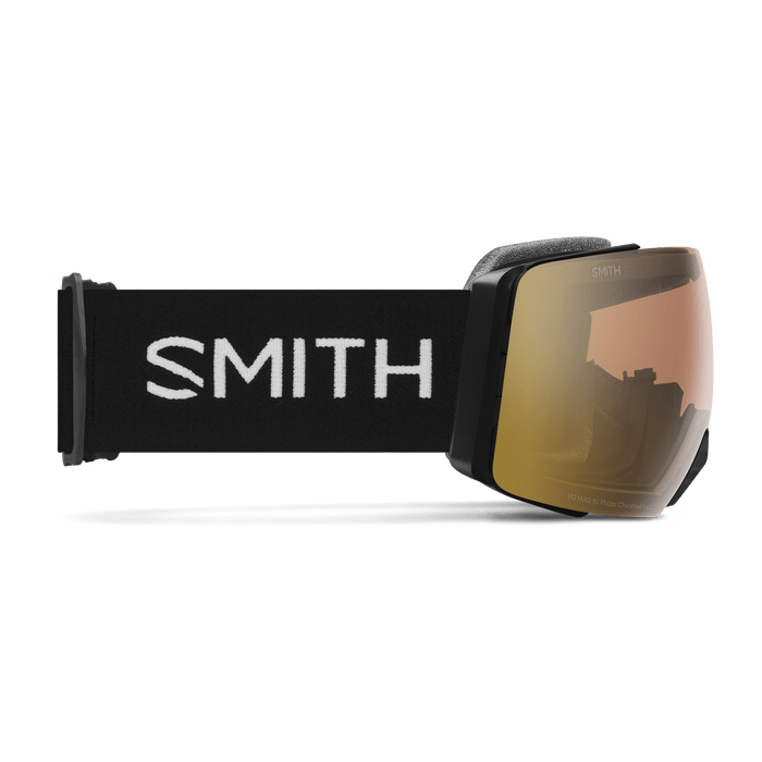 Load image into Gallery viewer, Black + ChromaPop™ Pro Photochromic Gold Mirror Lens / Large fit Smith Optics I/O Mag XL Goggles Smith Sport Optics