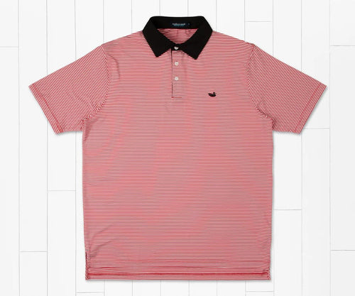 Red and White / SM Southern Marsh Bermuda Hawthorne Polo - Men's Southern Marsh