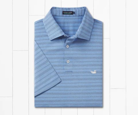 Load image into Gallery viewer, French Blue / SM Southern Marsh Brunswick Heather Performance Polo - Men&#39;s Southern Marsh

