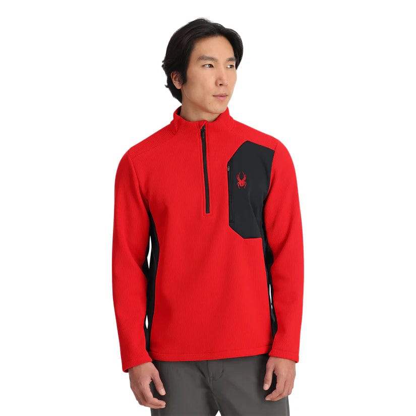 スキー Spyder Knit Panel Half Zip Pullover Spyder Half Zip Sweater SCS18