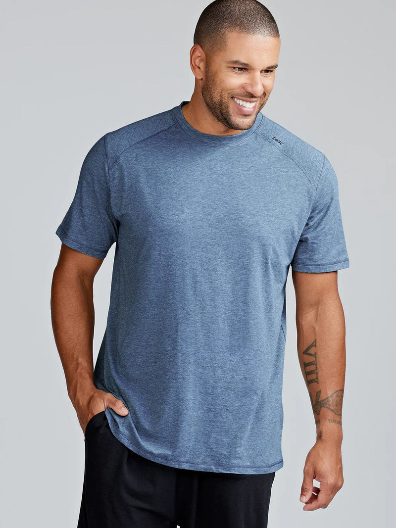Load image into Gallery viewer, Chambray Heather / SM Tasc Carrollton Fitness T-Shirt - Men&#39;s Tasc
