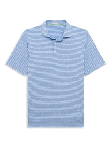 Load image into Gallery viewer, Polar Heather/White / MED Tasc Cloud Golf Polo Brookline Stripe - Men's Tasc Cloud Golf Polo Brookline Stripe - Men's Tasc