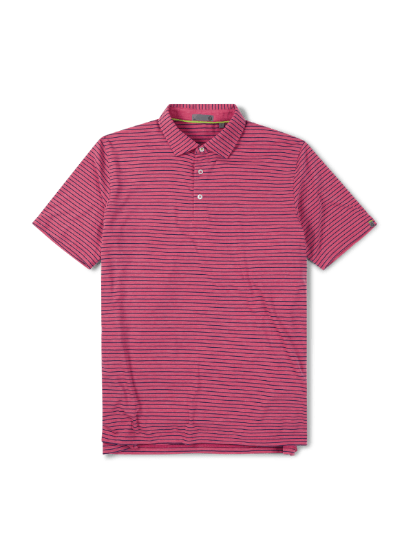 Load image into Gallery viewer, Ruby Heather/Marine Blue / SM Tasc Cloud Golf Polo Brookline Stripe - Men's Tasc Cloud Golf Polo Brookline Stripe - Men's Tasc