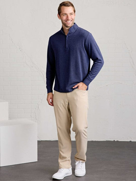 Tasc Men's Stadium French Terry Quarter Zip in Classic Navy Heather Tasc Men's Stadium French Terry Quarter Zip in Classic Navy Heather Tasc
