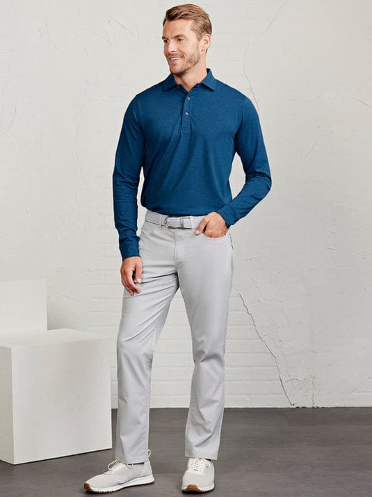 Tasc Men's Westport Long Sleeve Polo in Cavern Heather Tasc Men's Westport Long Sleeve Polo in Cavern Heather Tasc