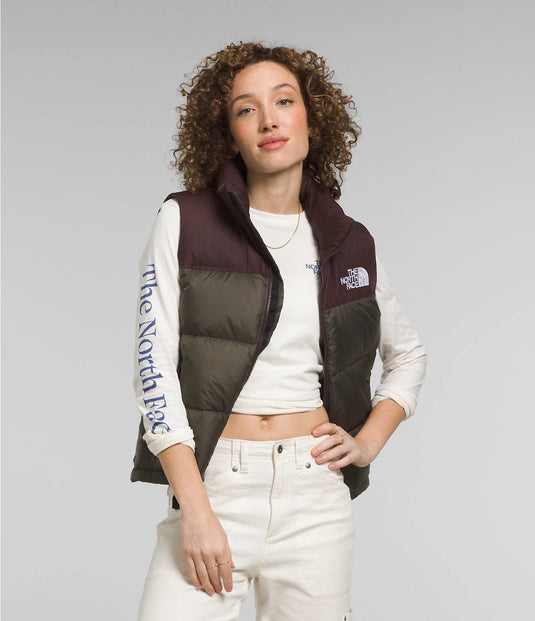 New Taupe Green/Coal Brown / SM The North Face 1996 Retro Nuptse Vest - Women's The North Face
