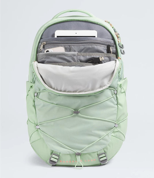 Misty Sage/Burnt Coral Metallic The North Face Borealis Luxe Backpack - Women's The North Face