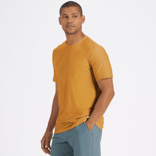 Dark Golden Heather / SM Vuori Strato Tech Tee - Men's VUORI
