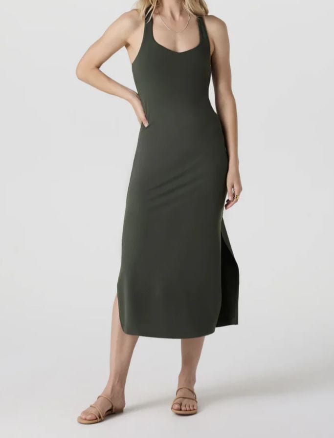 Vuori Women's Halo Racerback Dress in Kale