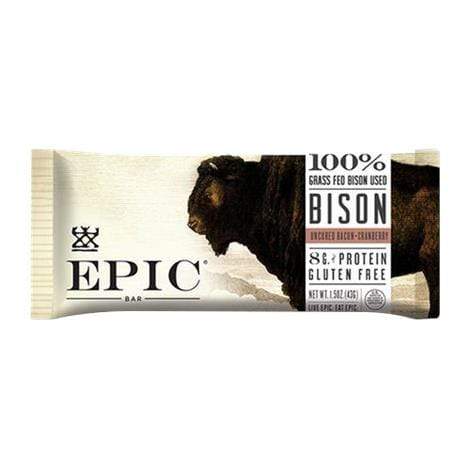 Bison Bacon + Cranberry Epic Gluten Free Protein Bars Epic