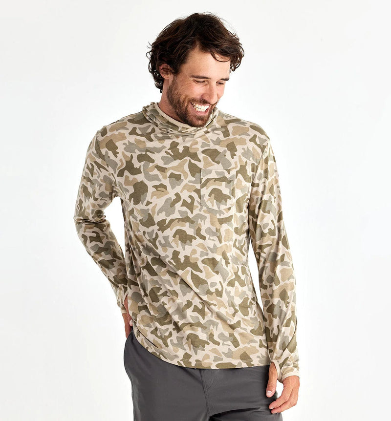 Load image into Gallery viewer, Barrier Island Camo / SM Free Fly Bamboo Lightweight Hoodie - Men&#39;s Free Fly
