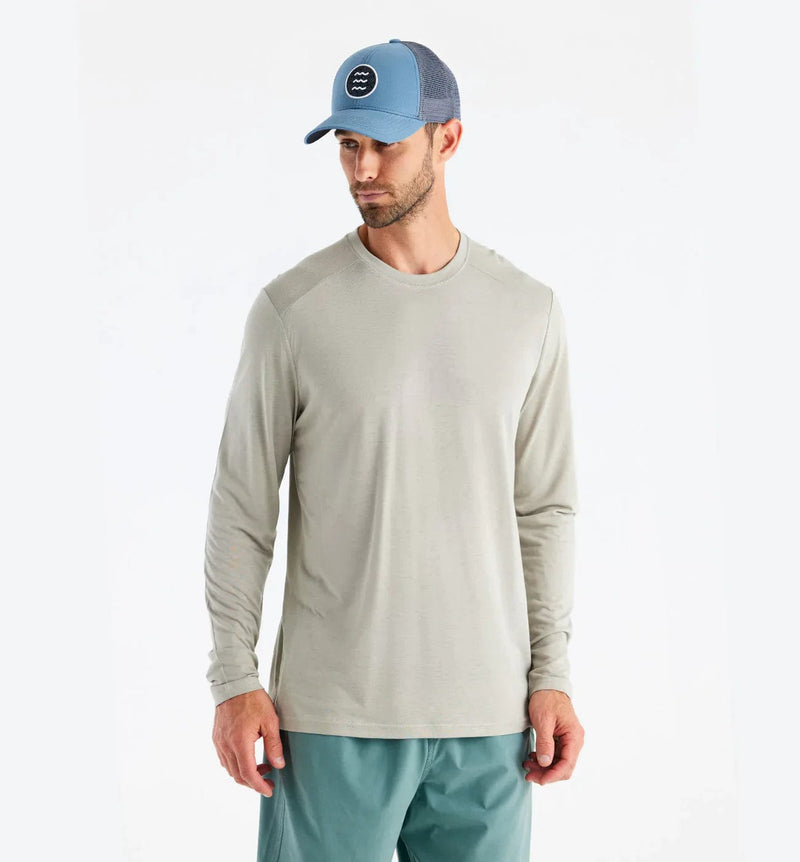 Load image into Gallery viewer, Sandstone / SM Free Fly Bamboo Lightweight Long Sleeve Shirt - Men's Free Fly