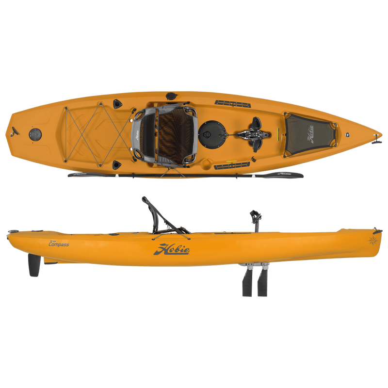 Load image into Gallery viewer, Papaya Orange Hobie Mirage Compass Fishing Kayak in Papaya Orange Hobie
