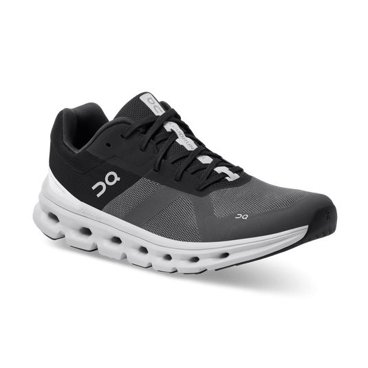 On Running Men's Cloudrunner Wide Shoes in Eclipse & Frost On Running