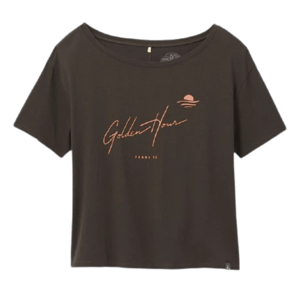 Load image into Gallery viewer, Washed Black Golden Hour / XS Prana Women&#39;s Organic Graphic T-Shirt Prana

