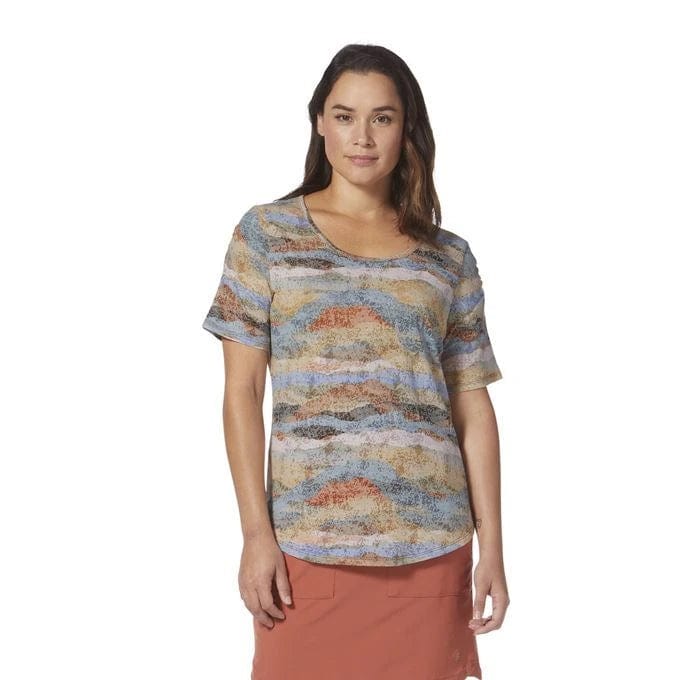 Load image into Gallery viewer, Baked Clay Owens Pt / SM Royal Robbins Featherweight Scoop Tee - Women&#39;s ROYAL ROBBINS
