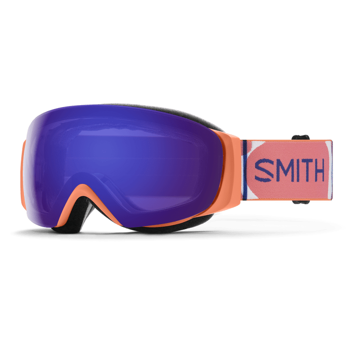 Load image into Gallery viewer, Coral Riso Print with Chromapop Everyday Violet Mirror Lens / Medium fit Smith Optics I O Mag S Goggles - Women&#39;s SMITH SPORT OPTICS
