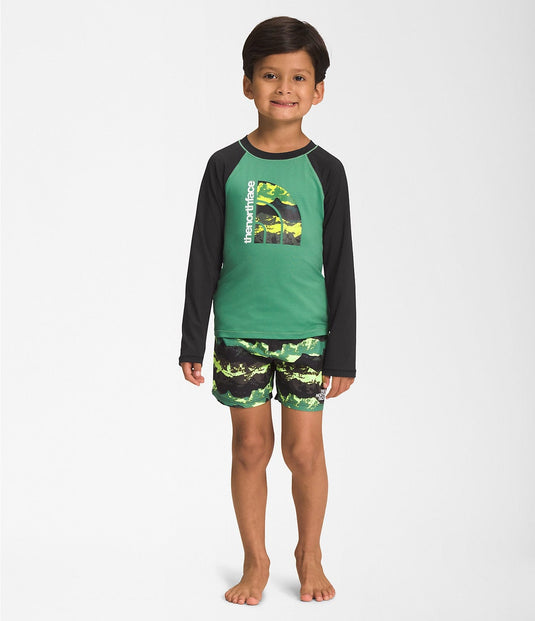 Deep Grass Green/Deep Grass Green Print / 2 The North Face Amphibious Sun Set - Kids' The North Face