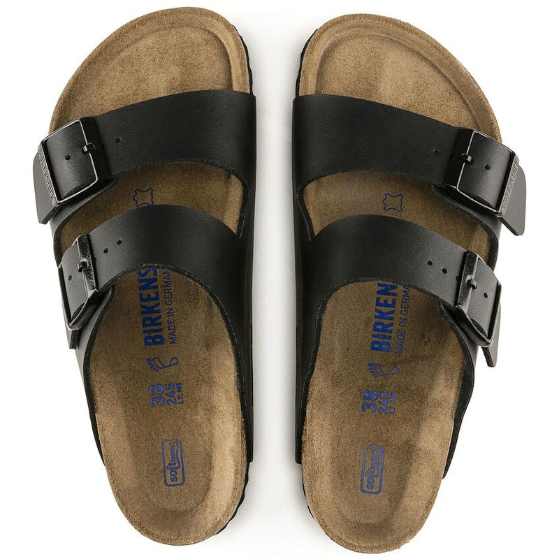 Load image into Gallery viewer, Birkenstock Women&#39;s Arizona Soft Footbed Birko-Flor in Black
