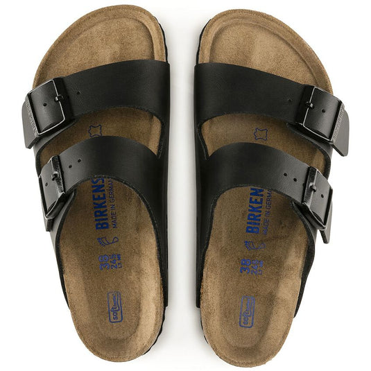Birkenstock Women's Arizona Soft Footbed Birko-Flor in Black