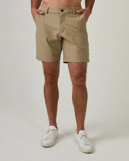 Khaki / 30 7Diamonds Infinity 7" Chino Short - Men's 7Diamonds