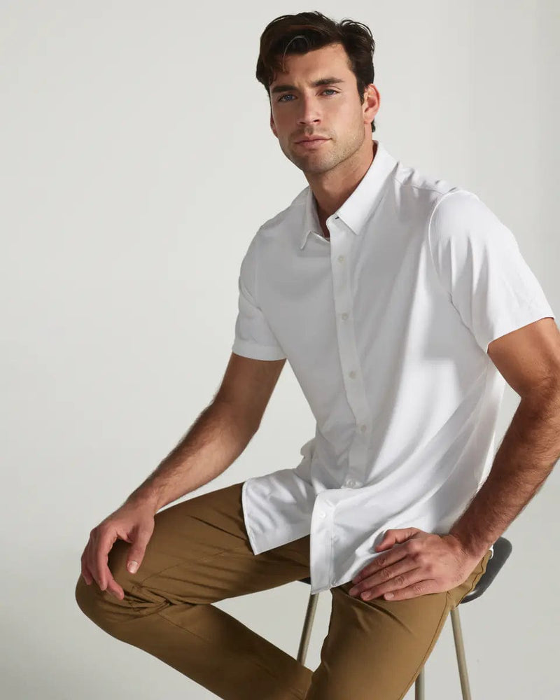 Load image into Gallery viewer, White / SM 7Diamonds Owen Shortsleeve Button Up Shirt - Men&#39;s 7Diamonds
