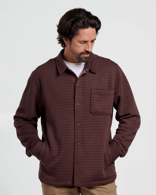 Free Fly Men's Downvalley Overshirt in Chestnut
