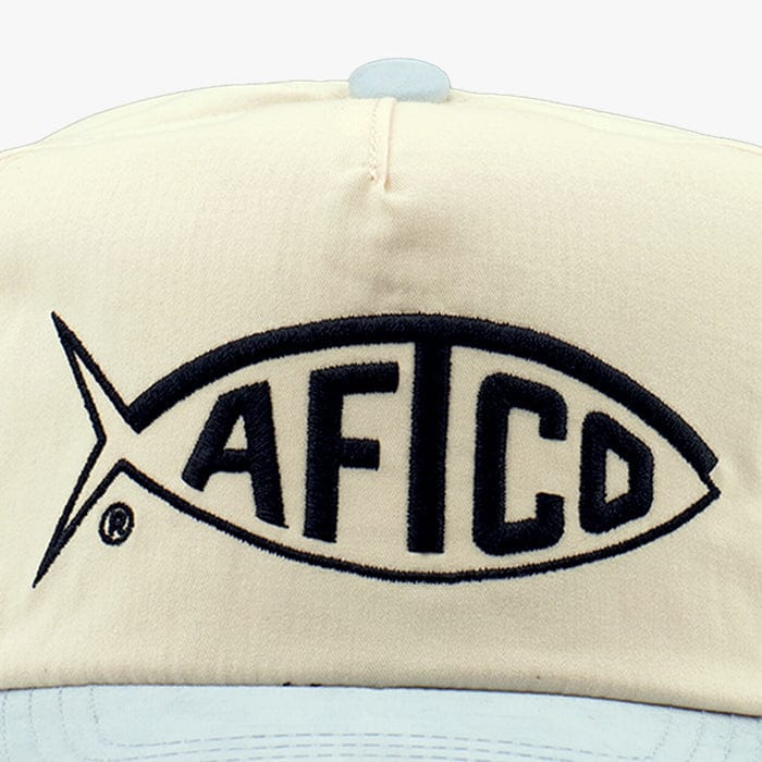 Load image into Gallery viewer, Vintage White Aftco 90&#39;S Logo Hat in Vintage White Aftco 90&#39;S Logo Hat in Vintage White Aftco
