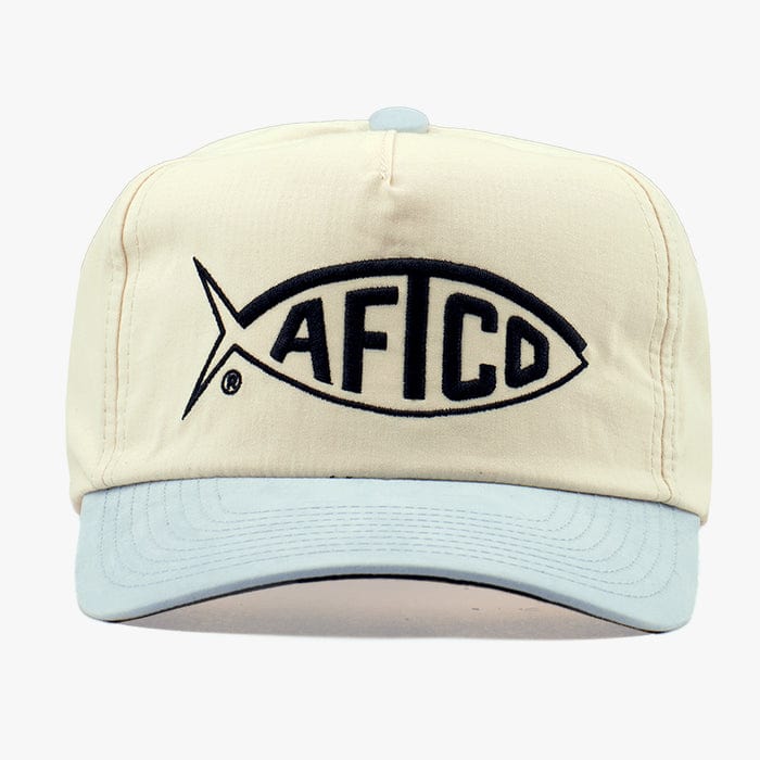 Load image into Gallery viewer, Vintage White Aftco 90&#39;S Logo Hat in Vintage White Aftco 90&#39;S Logo Hat in Vintage White Aftco
