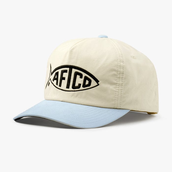 Load image into Gallery viewer, Vintage White Aftco 90&#39;S Logo Hat in Vintage White Aftco 90&#39;S Logo Hat in Vintage White Aftco
